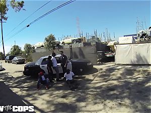 pound the Cops - white female cop pounded by 3 BBCs