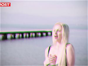 LETSDOEIT - blond Thot pounded rock-hard By the Beach